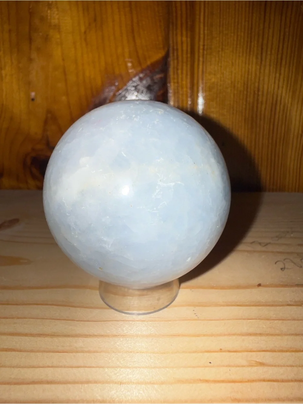 Blue Calcite Sphere Crystal - Picture 3 of 5